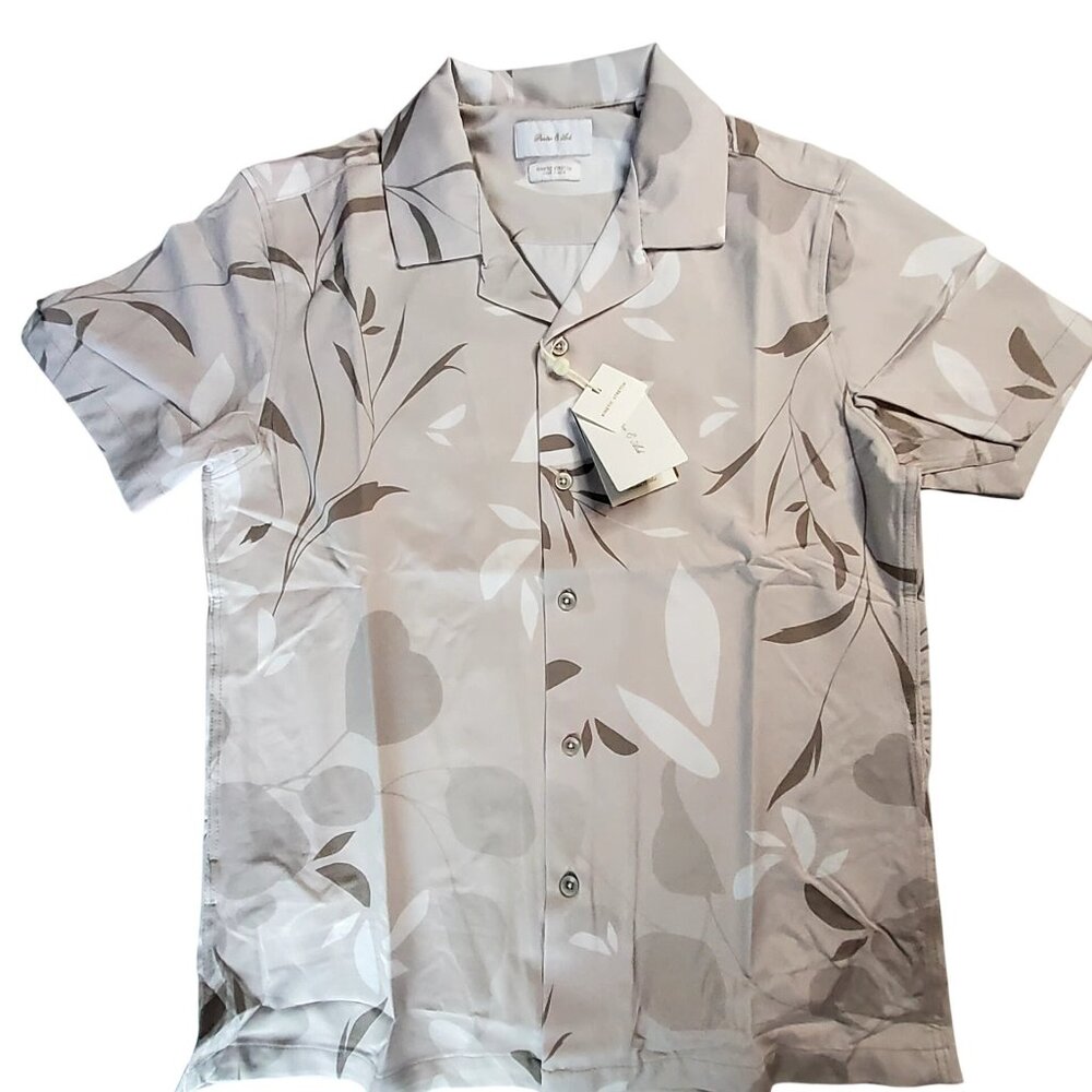 Porter & Ash mens Short Sleeve Kinetic Stretch Button-Up Blouse Size S - Picture 1 of 14